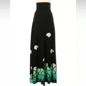 LuLaRoe Black & Teal Mermaid Tail Print Maxi Skirt / Dress Women’s Size XXS